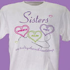 Personalized Hearstrings Sisters T-Shirt